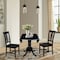 International Concepts Round 42 in Dual Drop Leaf Table with 2 San Remo Chairs, Black, 42 W, 42 L, 29.75 in H, Wood, Black K46-42DP-C10 - alternate 2